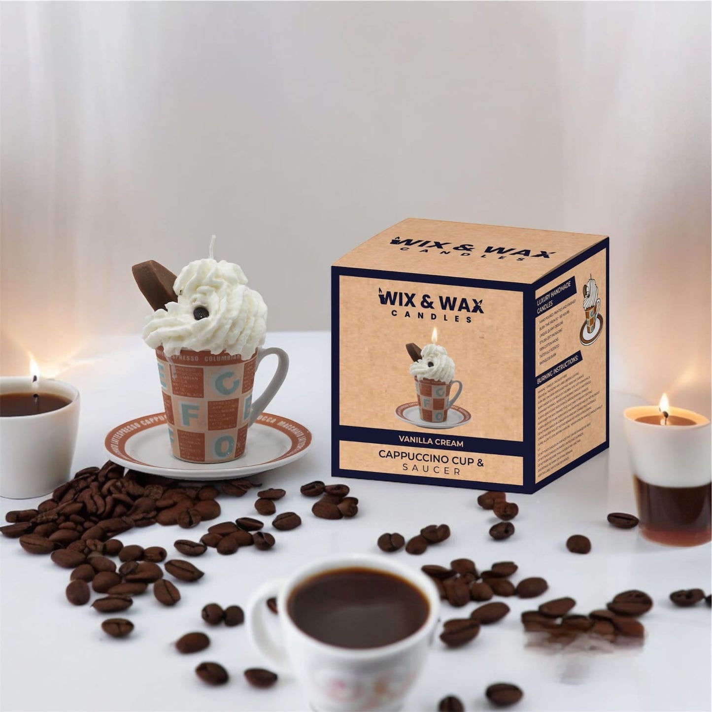 Cappuccino Cup & Saucer Candle