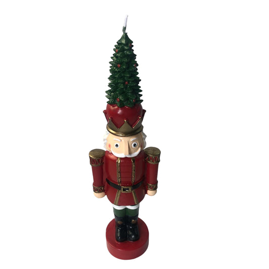 Nutcracker with Tree Hat - Red